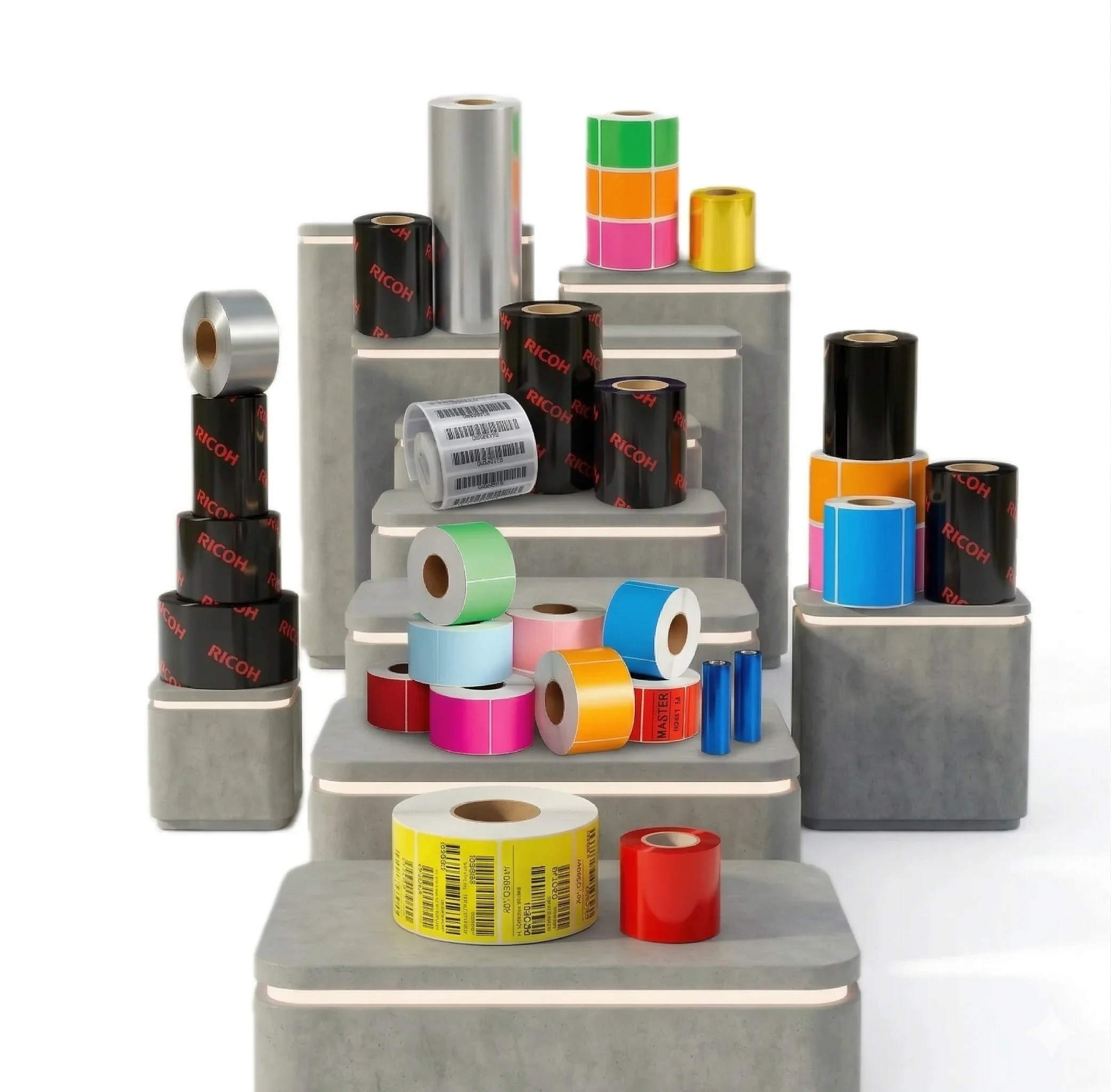 Thermal transfer ribbons and labels
